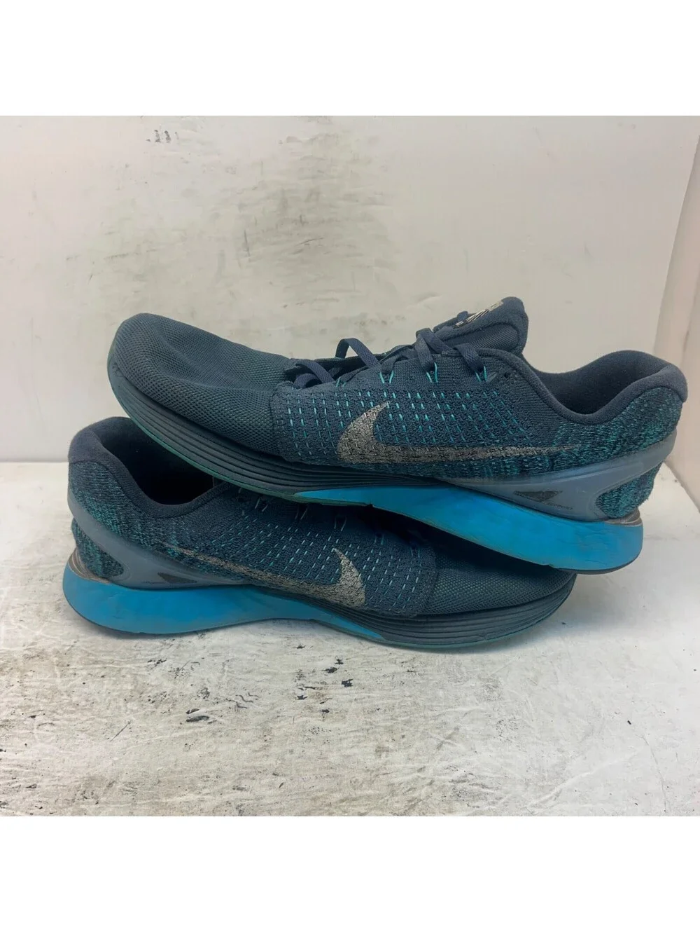 Nike Men's Lunarglide 7 Flash Squadron Athletic Shoes 803566-400 Blue Size 12M